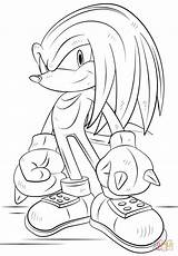 Coloring Knuckles Pages Echidna Printable Drawing sketch template