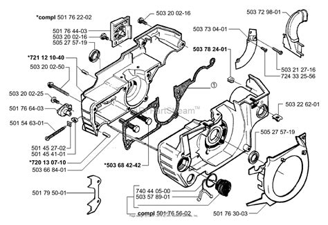 husqvarna    parts diagram  crankcase assembly