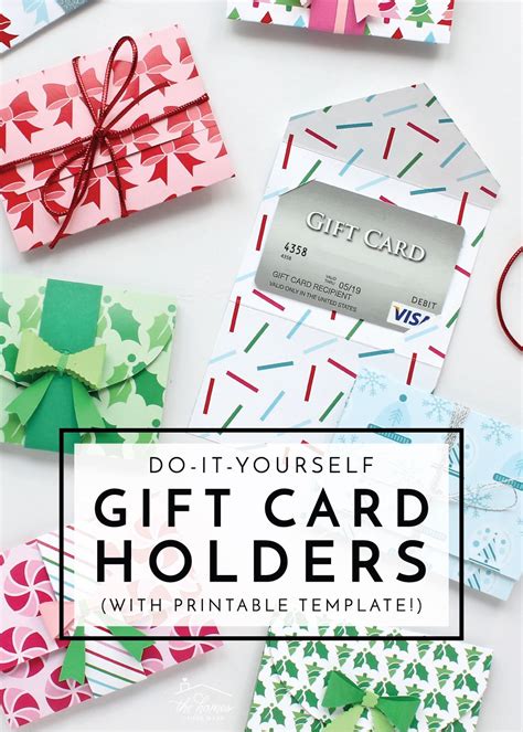 diy gift card holders  printable template gift card envelope