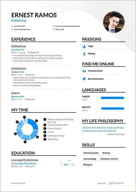 esthetician resume sample  experience resume  gallery