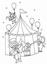 Coloring Circus Pages Getcolorings Tent sketch template