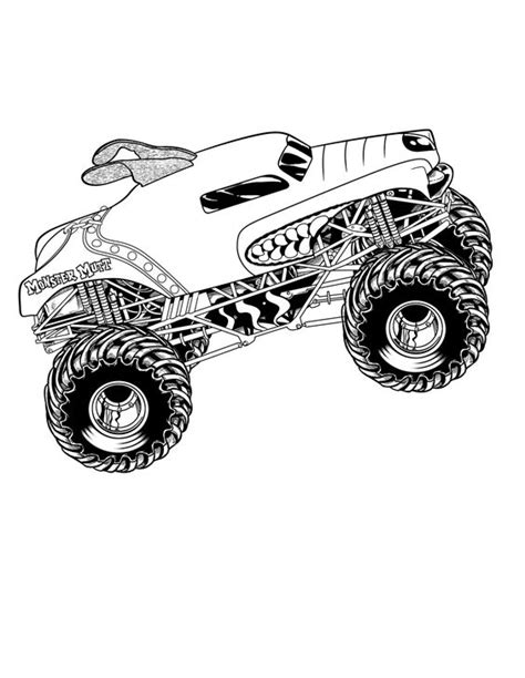 easy monster truck coloring pages  printable coloring pages