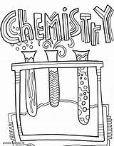 Chemistry Cover Coloring Pages Binder Science Title Book Covers School Subject Classroom Project Front Kids Printable Notebook Drawing Clipart Classroomdoodles sketch template