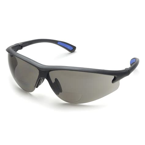 Elvex Rx 300g Bifocal Safety Glasses Black Frame Grey