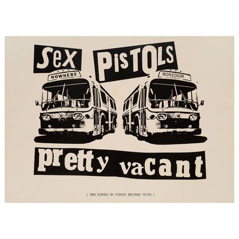 sex pistols pretty vacant original promo poster by jamie