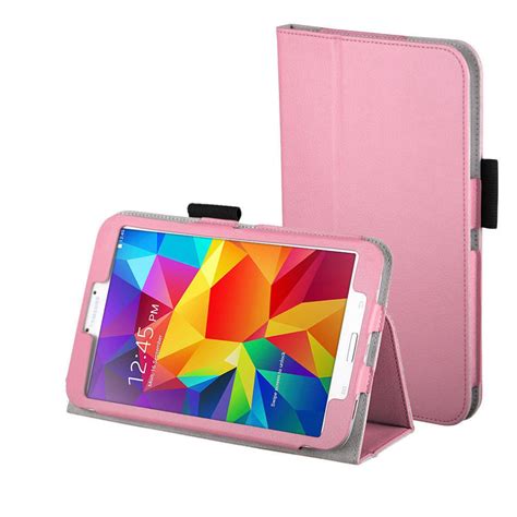 New Pink Tablet Samsung Galaxy Tab 4 Folio Stand Smart