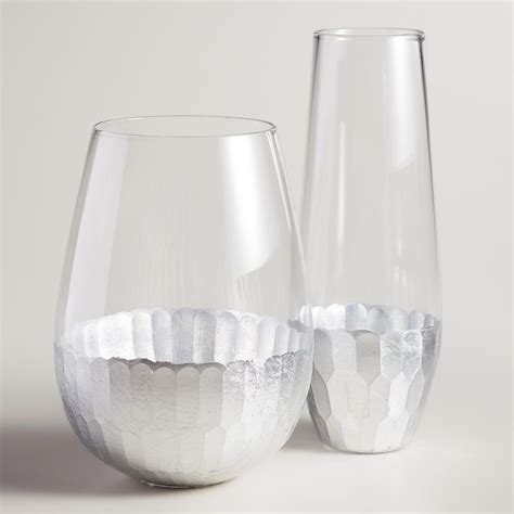 faceted silver stemless glassware wine glasses t unique wine