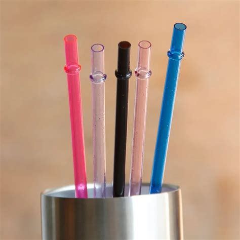 wholesale reusable plastic straws bpa  eco friendly acrylic straw