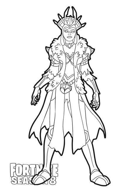 ice queen fortnite coloring page coloring pages