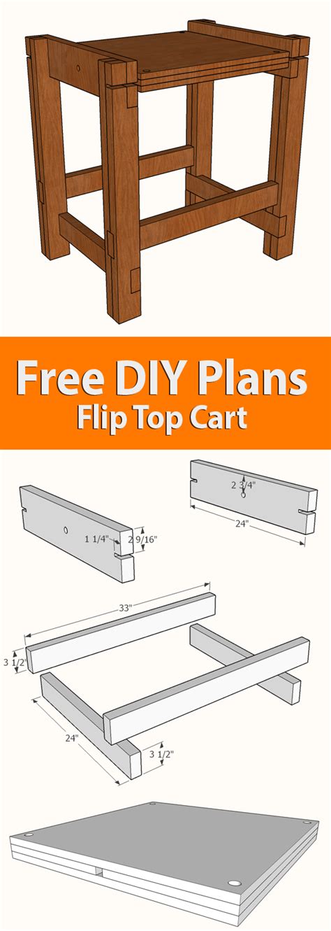 flip top tool cart plans famous artisan
