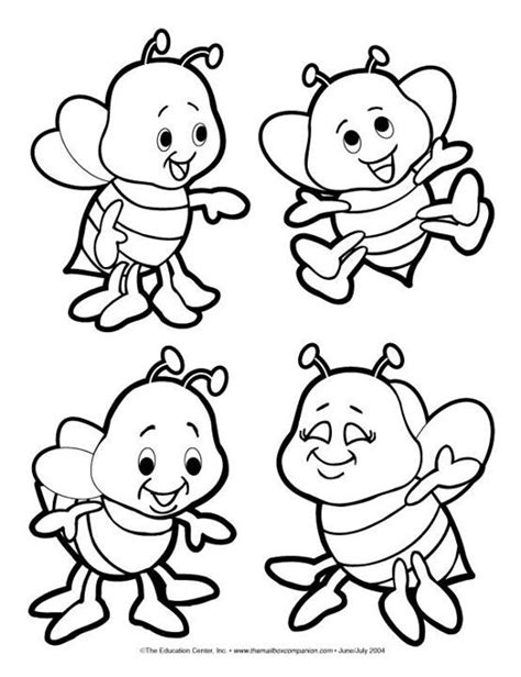 bees coloring page bee coloring pages pinterest