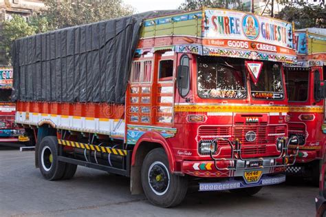 ornate freight truck  mumbai editorial photography image