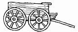 Handcart Clipart Cliparts Pioneer Library Wagon sketch template