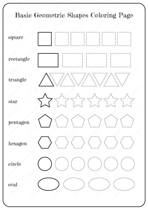 basic geometric shapes coloring pages