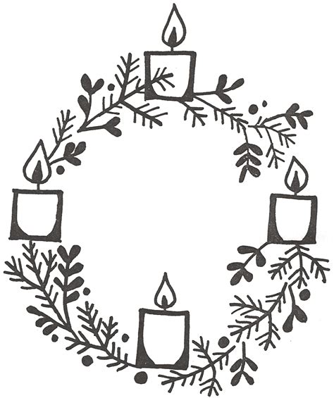 advent candles clipart black  white advent candles advent