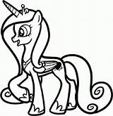 Coloring Pony Little Princess Cadence Pages Friendship Magic Kids Cadance Cartoon Draw Colouring Drawings Print Shining Drawing Printable Popular Coloringhome sketch template