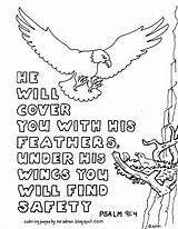 Coloring Pages Kids Printable Psalm 91 Psalms He Bible Will Verse Cover Finger Middle Adron Mr Color Colouring Sheets Job sketch template