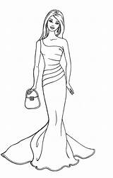 Coloring Pages Fashion Teenager Barbie Popular sketch template