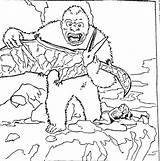 Kong King Coloring Pages Kids Printable Popular Cartoon Visit Coloringhome sketch template