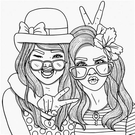 friend coloring pages  kids people coloring pages cool