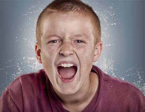 screaming teenager boy isolated stock image image  isolated