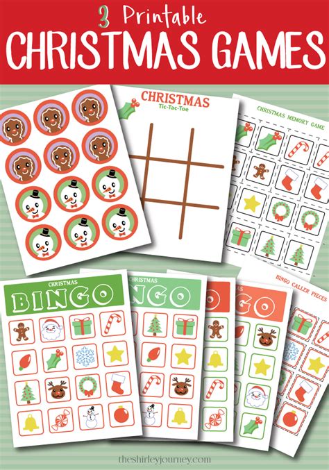 printable christmas games  kids  shirley journey