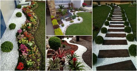 landscaping materials    white pebbles
