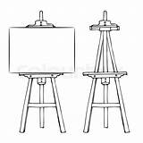 Easel Canvas Illustration Wooden Painting Cartoon Vector Drawing Sketch Blank Stock Drawn Hand Board Doodle Isolated Background Style Colourbox Getdrawings sketch template