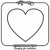 Heart Shape Shapes Line Drawing Pages Simple Getdrawings Coloring Easy Basic sketch template