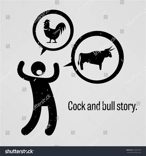 Cock Bull Story Stock Vector Royalty Free 252801580 Shutterstock
