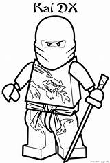 Coloring Ninjago Kai sketch template