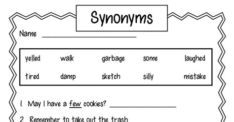 Synonyms Worksheet Pdf Synonym Activities Synonym Worksheet Context