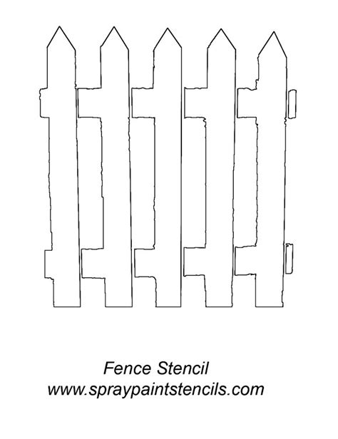 printable fence stencil    outline form stencils