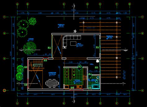 single family small house  dwg plan  autocad designs cad