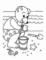 Coloring Bear Brown Little Kids sketch template