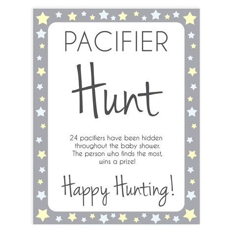 pacifier hunt pacifier hunt printable baby games ohhappyprintables