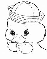 Coloring Pages Baby Duck Cute Ducks Chick Easter Animal Printable Color Sheet Animals Kids Colouring Puppies Sheets Drawing Getdrawings Drawings sketch template