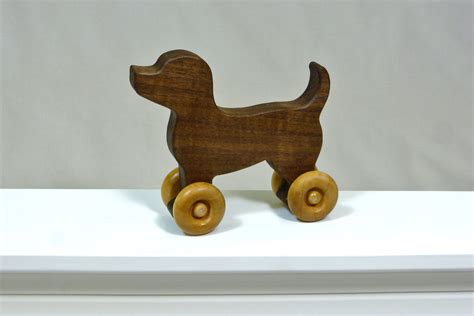 hand  wooden toy dog customized     trees workshop