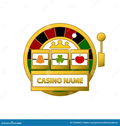 slot machine logo stock vector illustration  reel