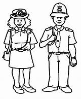 Uniform Coloring School Pages Police Drawing Getdrawings sketch template