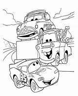 Coloring Hornet Hudson Cars Mcqueen Mater Piston Lightning Cup Print sketch template