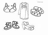 Prendas Vestir Complementos Escolar Apoyo Ing Niños sketch template
