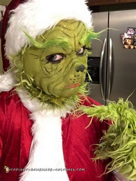 The Grinch Costume With Laytex Mask And Makeup In 2020