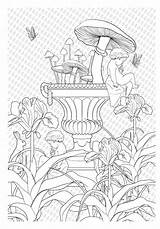 Colorir Jardim Encantado Livro Antiestresse Secreto Arteterapia Livros sketch template