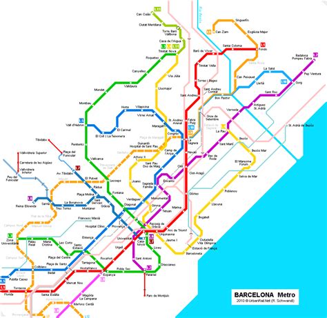 barcelone carte du metro carte detaillee du metropolitain de barcelone espagne pour