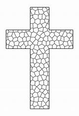 Cross Coloring Pages Printable Crosses Color Sheets Easter Adult Mosaic Christian Glass Stained Kids Books Print Sheet Crafts Patterns Bible sketch template