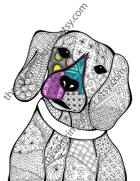 zentangle dog colouring page animal colouring zentangle coloring