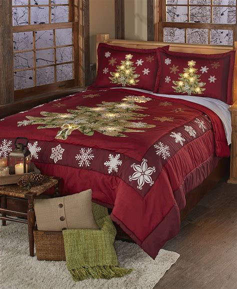 lighted holiday bedding  lakeside collection