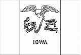 Iowa Flag Coloring Pages State sketch template