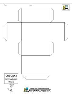 cube outline  printable teaching  printables pinterest